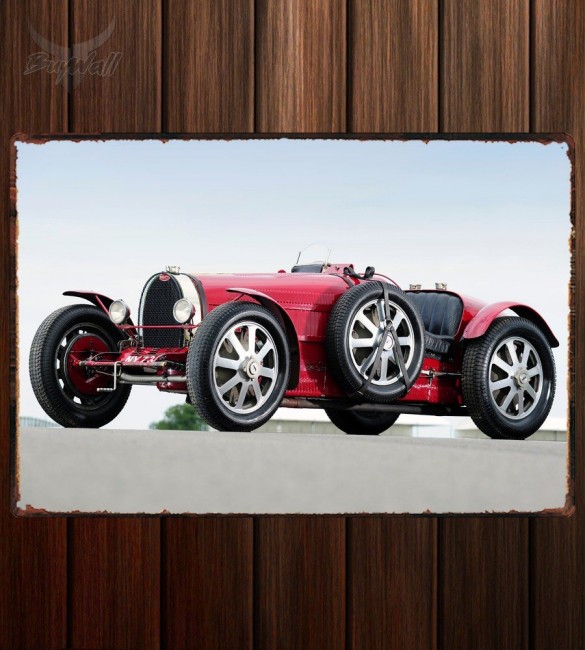Металлическая табличка Bugatti Type 51 Grand Prix